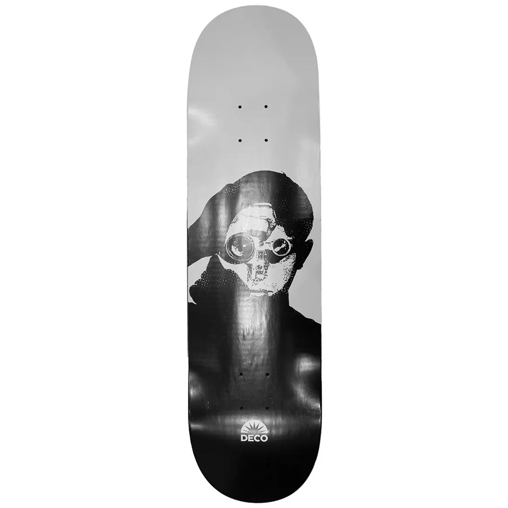 Deco Viewfinder Skateboard Deck 8.5" x 32.25". WB 14.5". Nose 7". Tail 6.58". Manufactured by BBS/Generator. 100% Premium North American maple. Deck stains may vary. Shop Deco skateboards online with Dunedin's independent skate store, PAVEMENT. Free NZ shipping over $150.