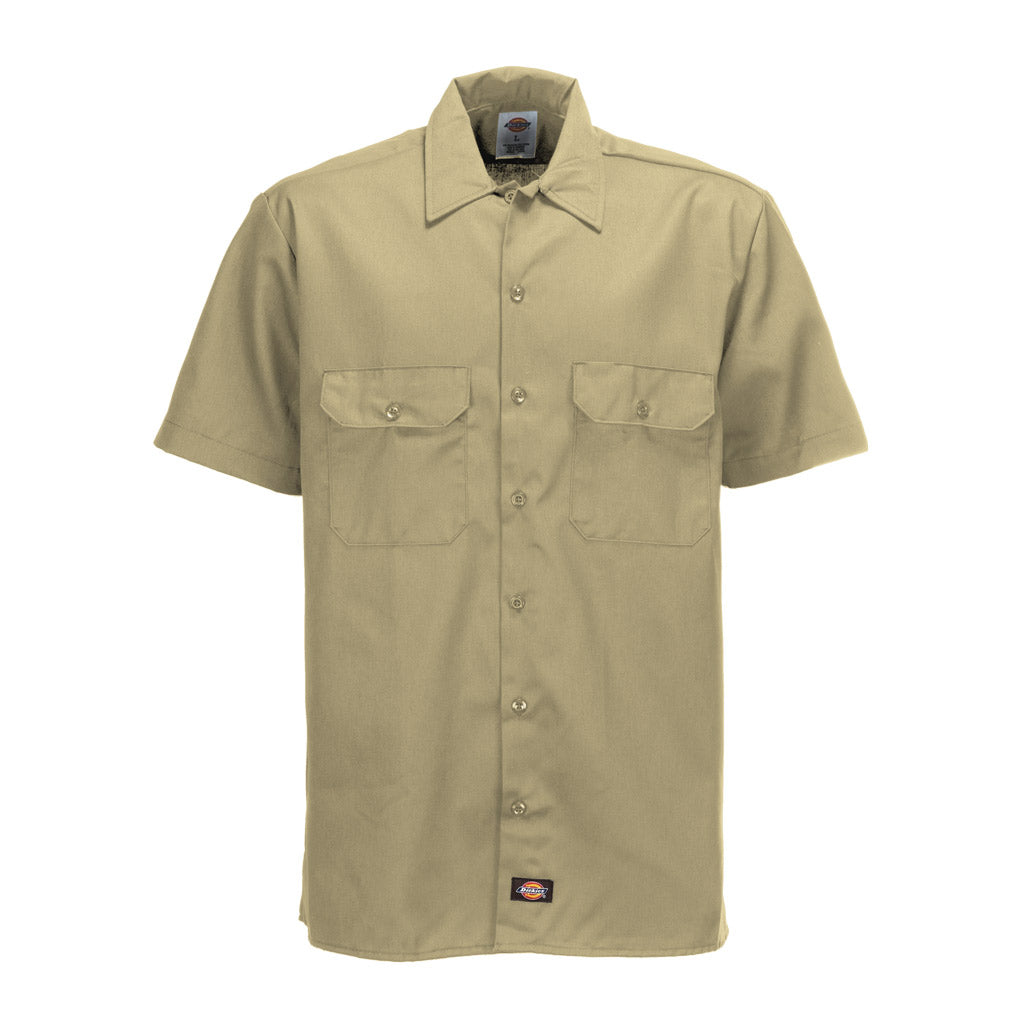Dickies 1574 S/S Shirt - Khaki. 5.25 Oz 65% Polyester 35% Cotton Twill. K4211130. Shop Dickies workwear and streetwear with Pavement online. Free, fast NZ shipping over $150. Same day delivery Dunedin before 3. 