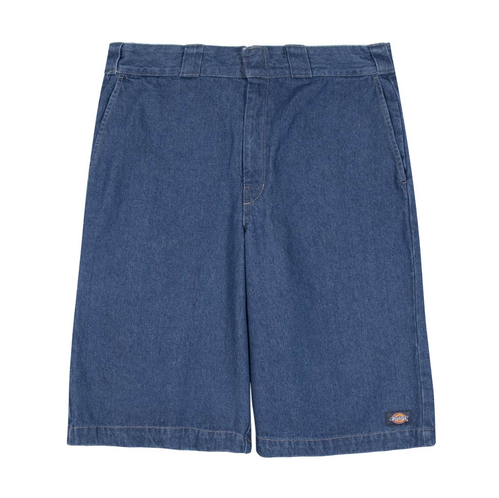 Dickies 42283 13" Denim Multi Pocket Shorts - Stone Washed Indigo. Loose fit multi-pocket work short with 13 inch inside leg length. Shop Dickies men's, women's and unisex shorts, jeans and pants and enjoy free shipping across New Zealand on orders over $150. Pavement skate shop, Dunedin.