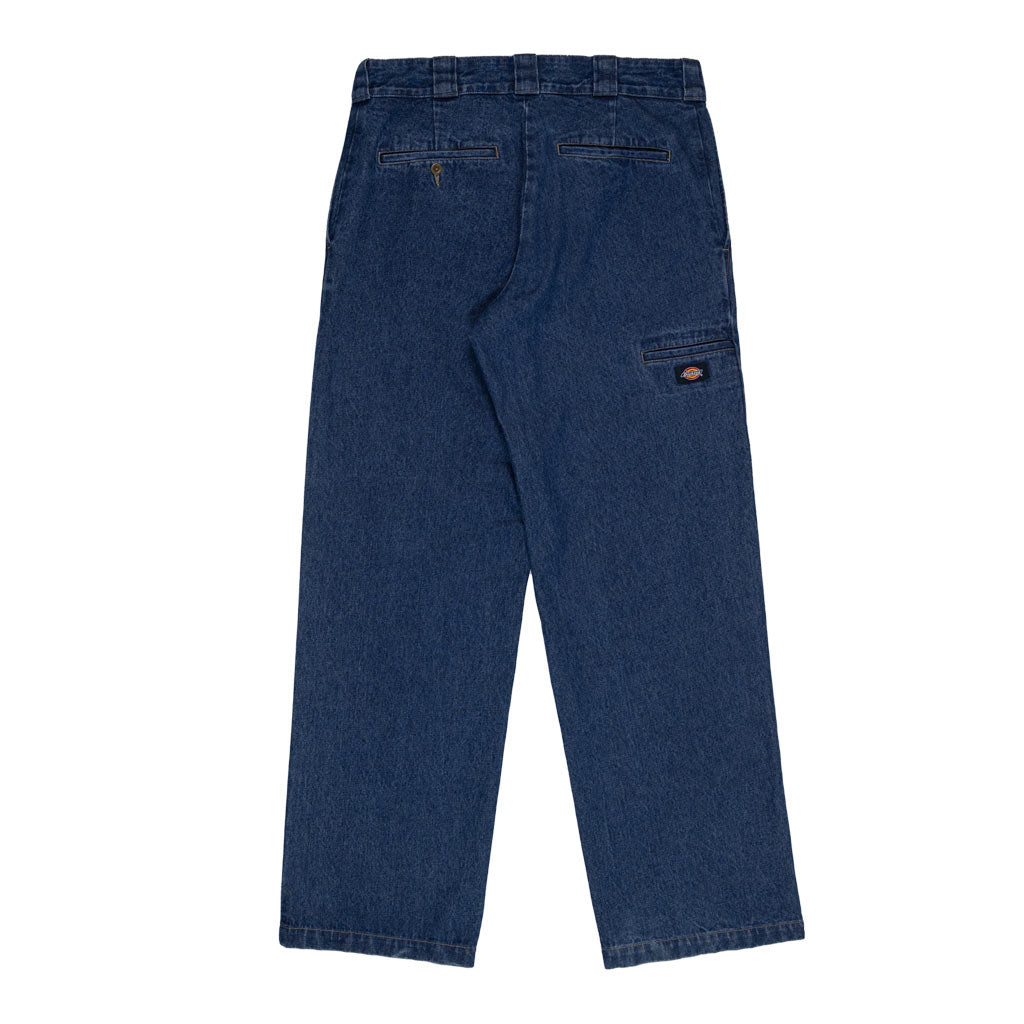 Dickies 852AU Denim - Stone Washed Indigo. 14oz 100% Cotton Heavy Weight Denim. Loose fit jean, featuring metal post button front, sitting at true waist, wrinkle resistant, back welt pockets. K2220904. Shop iconic Dickies denim and pants online with Pavement. Free, fast NZ shipping over $150.