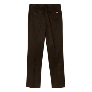 Dickies 872 Slim Tapered Fit Pants - Dark Brown. 8.5 OZ 65% Polyester 35% Cotton Twill. Wrinkle resistant with built in stain release. Tunnel belt loops, welt back pockets and brass zipper with hook and eye closure. Shop Dickies clothing and accessories. Free NZ shipping over $100. Pavement skate store, Ōtepoti.