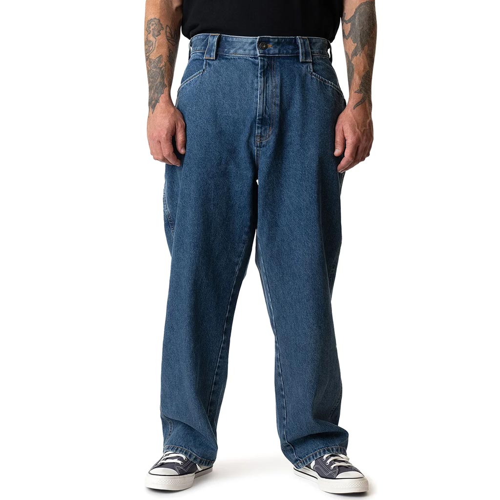 Dickies X Mike Anderson Denim Pants - Stone Washed Blue | Free Aotearoa shipping over $100* when you shop Dickies online with Pavement Skate Store.