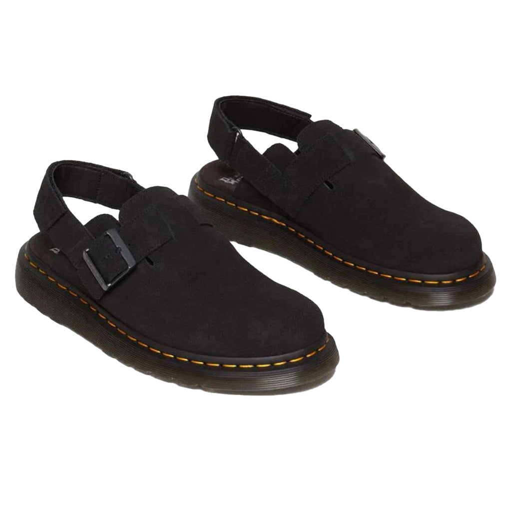 DR MARTENS JORGE II SLING BACK SHOE - BLACK SUEDE