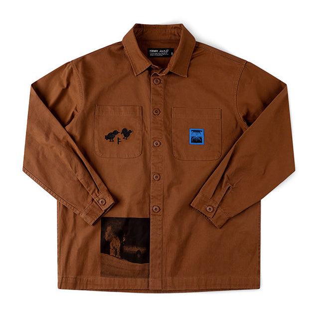 Former DXD Reynolds in Overshirt Brown | Shop Former Merchandise clothing online with Pavement Skate Store with free Aotearoa NZ shipping over $100*!