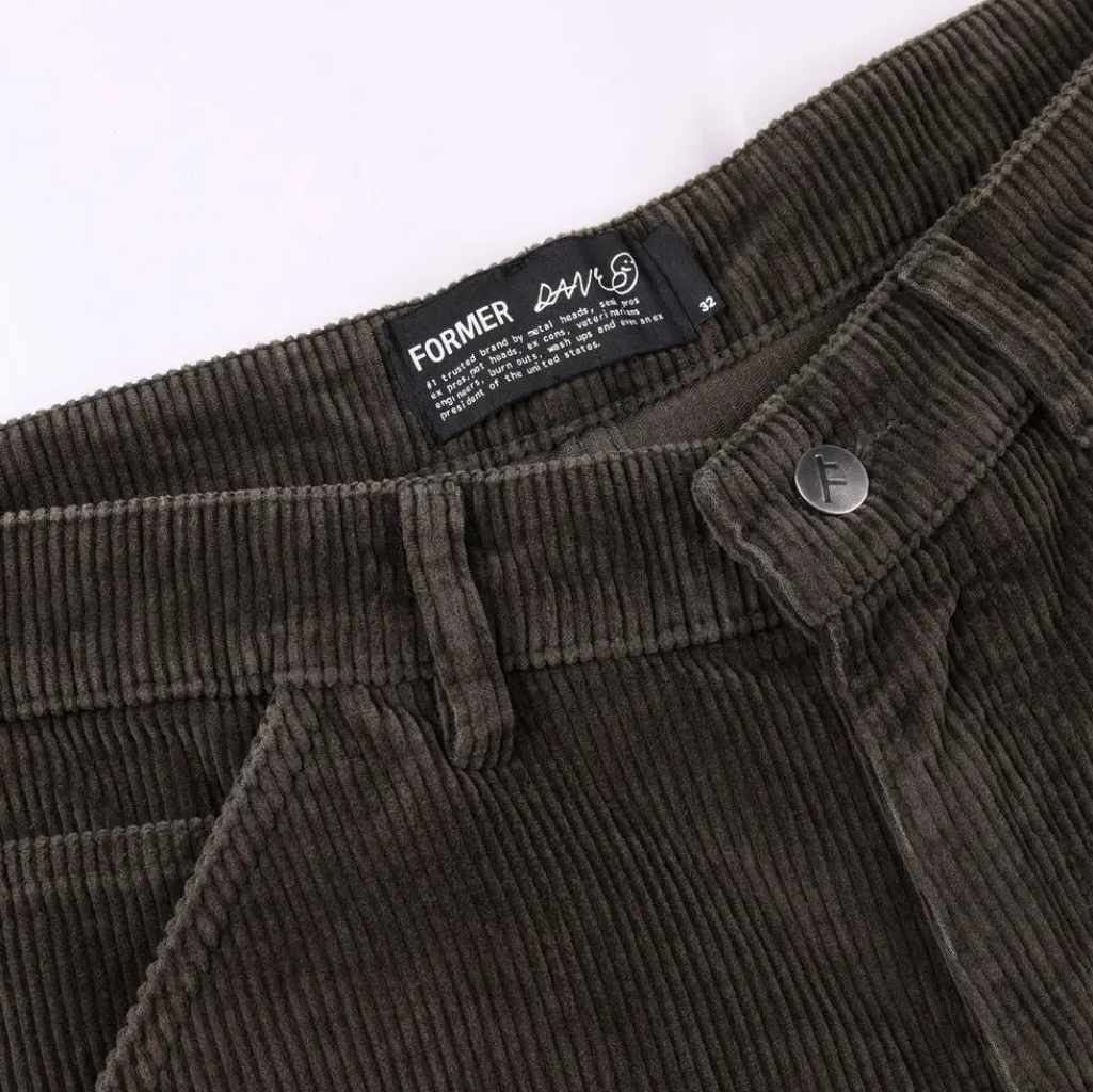 Former Reynolds Cord Pant in Pine | Shop Former clothing online with Pavement Skate Store and enjoy free Aotearoa NZ shipping on orders over $100*!