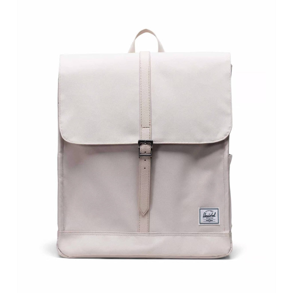 Herschel City Backpack - Moonbeam. 37cm (H) x 33cm (W) x 15cm (D). EcoSystem™ 600D Fabric made from 100% recycled post-consumer water bottles. Shop premium backpacks and wallets from Herschel with Pavement online. Free fast NZ shipping over $150 and no fuss returns.
