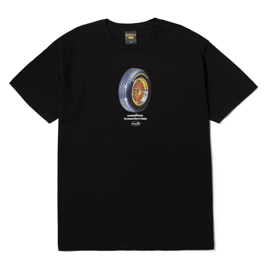 Huf X Goodyear The Greatest S/S Tee - Black. An American icon for over 100 years and still the choice of champions. Shop the HUF Worldwide x Goodyear collection with Pavement online. Free NZ shipping over $150 - Same day Dunedin delivery - Easy returns.