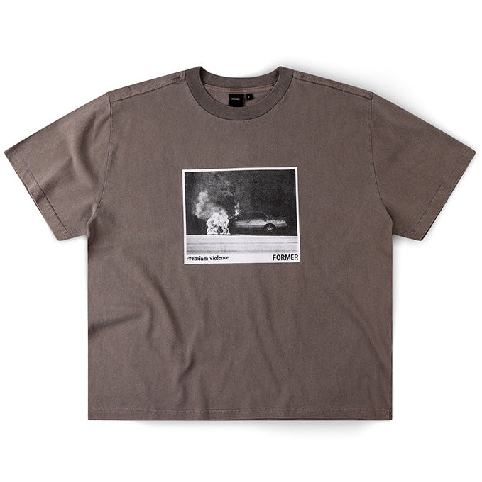 Former Ignite Boxy Tee in Washed Brown | Shop Former Merchandise clothing online with Pavement Skate Store with free Aotearoa NZ shipping over $100*!