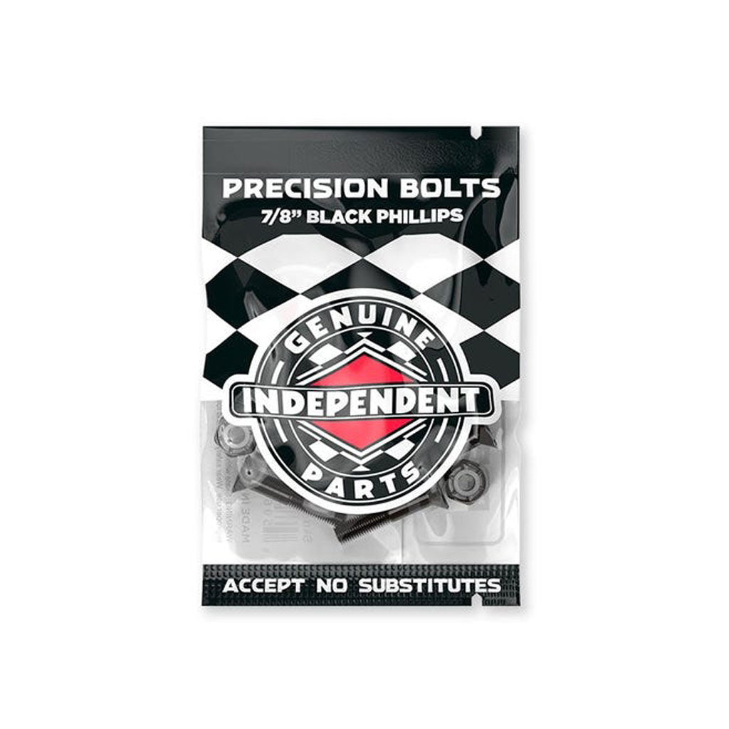 Independent 7/8" Phillips Hardware - Black. Shop skateboard hardware online with Pavement skate store. Free NZ shipping over $150.