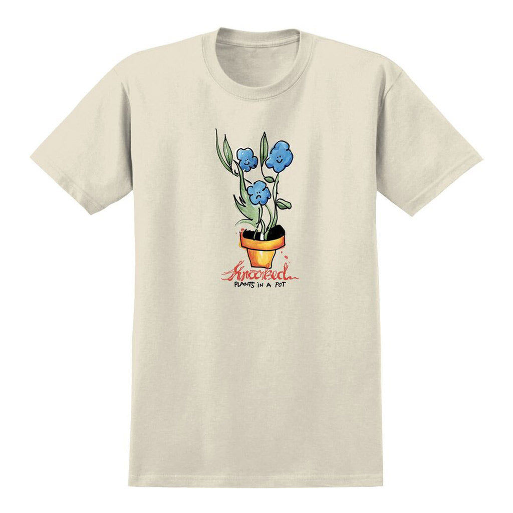 Krooked Blue Flowers Tee - Natural | Pavement