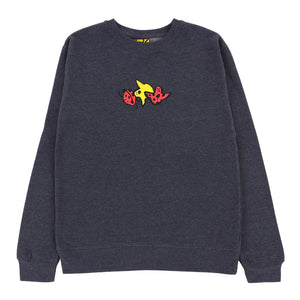 Krooked Lady Bug Crew - Classic Navy Heather. 55% Cotton, 45% Polyester. Standard Fit.