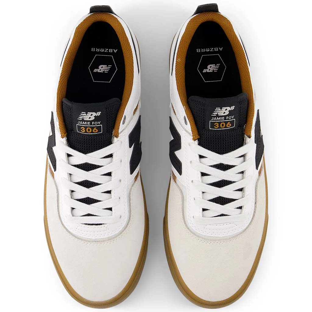 NB Numeric Jamie Foy 306 Skate Shoes in Sea Salt/Black NM306TOS | Free Aotearoa shipping when you buy New Balance Numeric online with Pavement Skate Store.