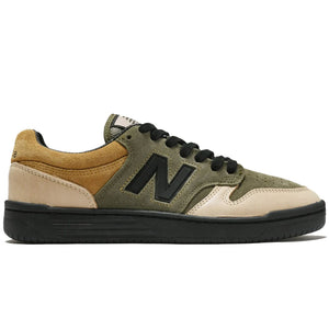 Buy the New Balance Numeric 480 X 8Five2 Skate Shop Shoe - Olive/Black/Tan online with Pavement Skate Store and receive free Aotearoa NZ shipping over $100*!