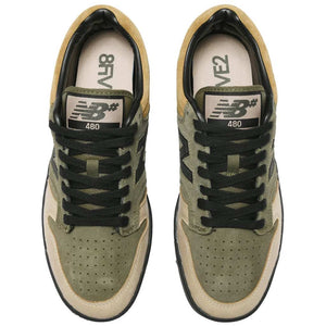 Buy the New Balance Numeric 480 X 8Five2 Skate Shop Shoe - Olive/Black/Tan online with Pavement Skate Store and receive free Aotearoa NZ shipping over $100*!