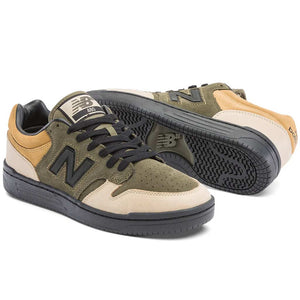 Buy the New Balance Numeric 480 X 8Five2 Skate Shop Shoe - Olive/Black/Tan online with Pavement Skate Store and receive free Aotearoa NZ shipping over $100*!