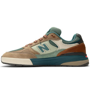 NB Numeric Andrew Reynolds 933 - Mushroom/New Spruce - NM933NAP | Free Aotearoa shipping when you buy New Balance Numeric online with Pavement Skate Store.
