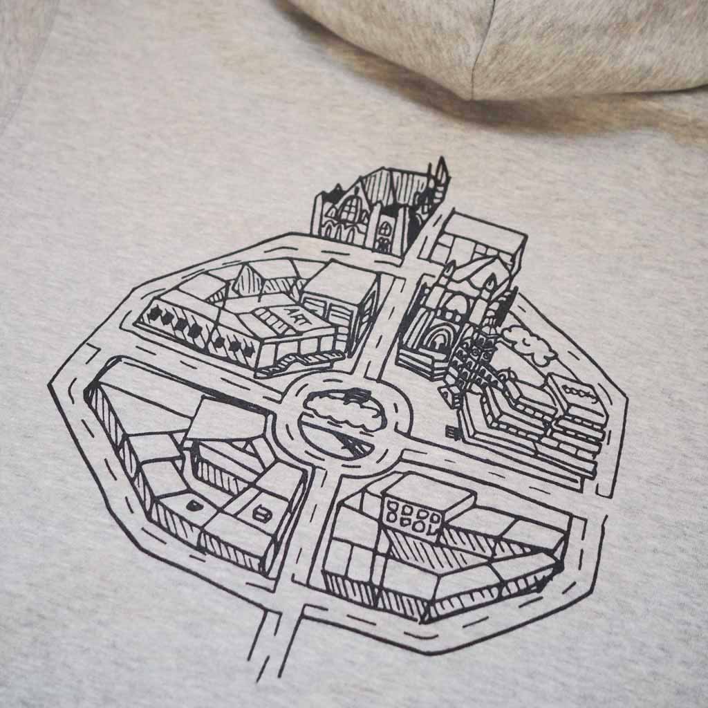 Pavement 2023 Octagon Hoody - Grey Marle. 80/20 Cotton/Poly regular fit hood. Art work by Hugo Van Dorseer and Callum Parsons. Shop premium streetwear, skateboards, skate shoes and sneakers online. Fast, free NZ shipping over $100. Pavement, Ōtepoti's independent skate shop since 2009.