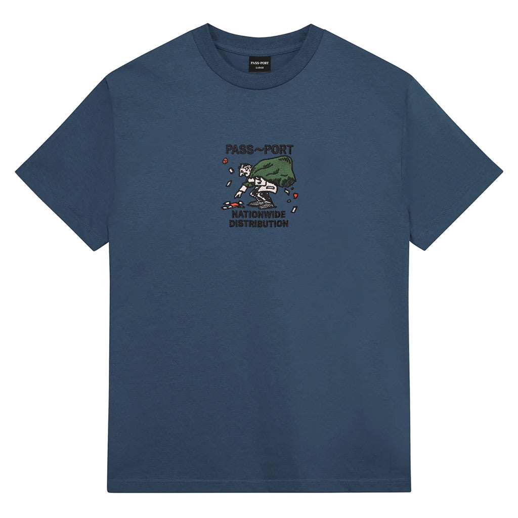 Passport Distribution Tee - Harbour Blue | Free Aotearoa shipping on all Pass~Port orders over $100* with Pavement Skate Store!