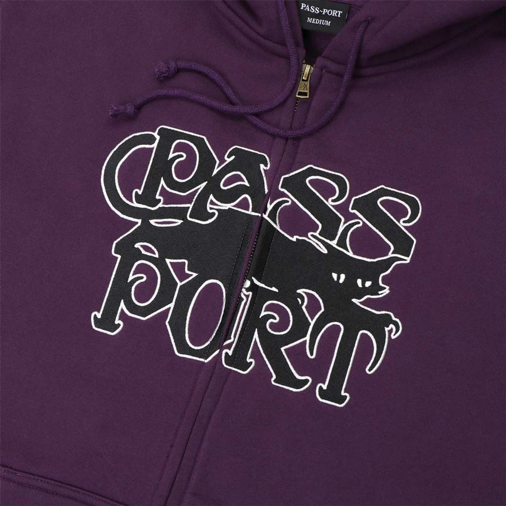 Passport Slinkin' Zip Hoody - Eggplant | Free Aotearoa shipping on all Pass~Port orders over $100* with Pavement Skate Store!