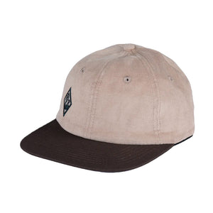Passport Swanny Casual Cap - Choc/Sand. 100% Cotton. Embroidered detailing on front and back. Velcro adjustable hat.
