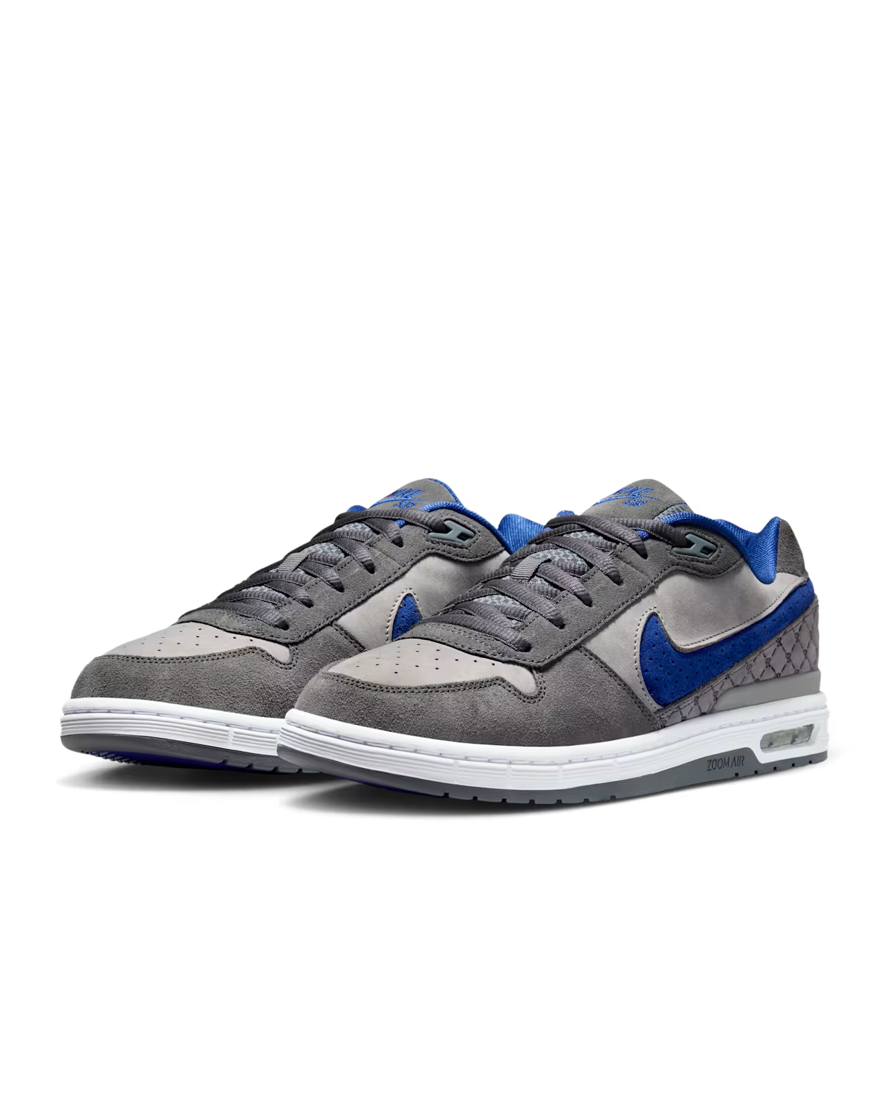 NIKE SB PAUL RODRIGUEZ ZOOM AIR LOW DG - FLINT GREY/DEEP ROYAL BLUE-FLINT GREY