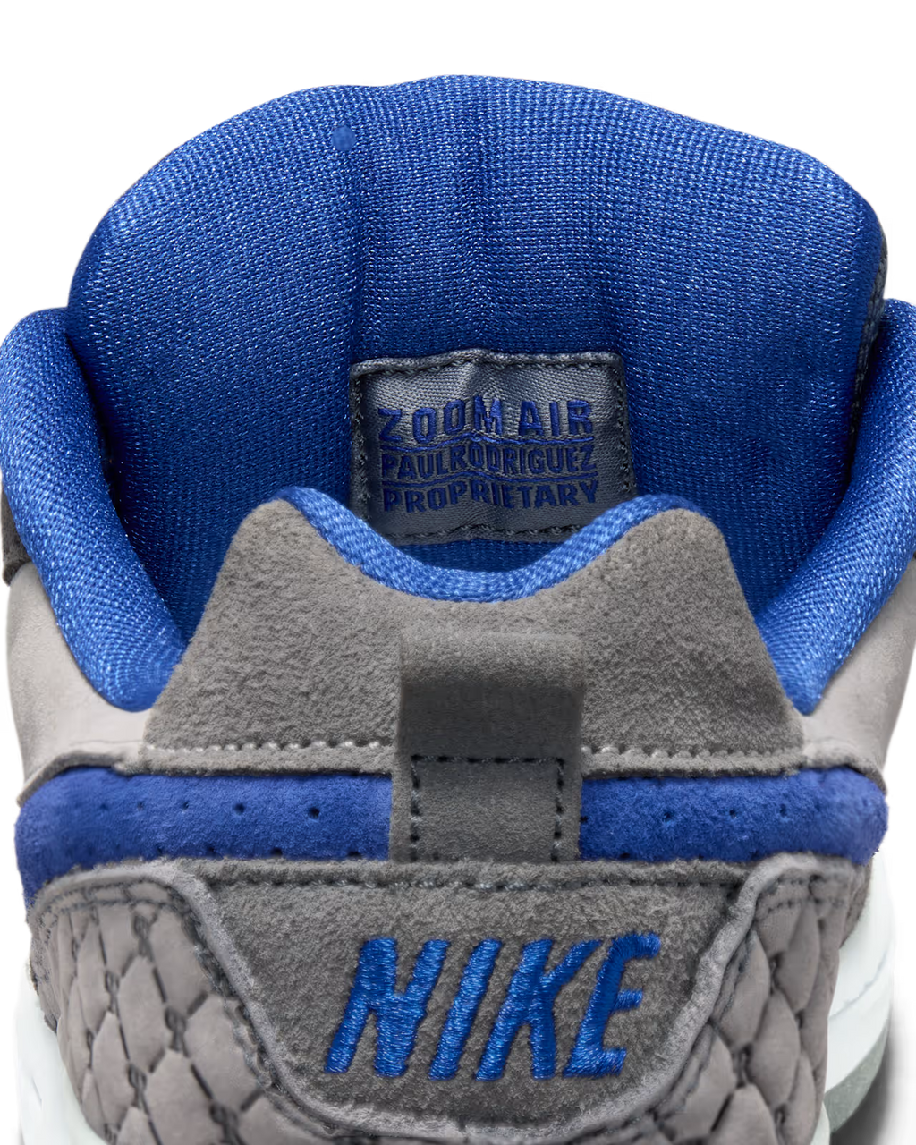 Nike SB P-Rod Zoom Air Skate Shoes Flint Grey/Deep Royal Blue-Flint Grey - IU7835-001 | Shop Nike SB online with Pavement Skate Store - Free Aotearoa shipping.