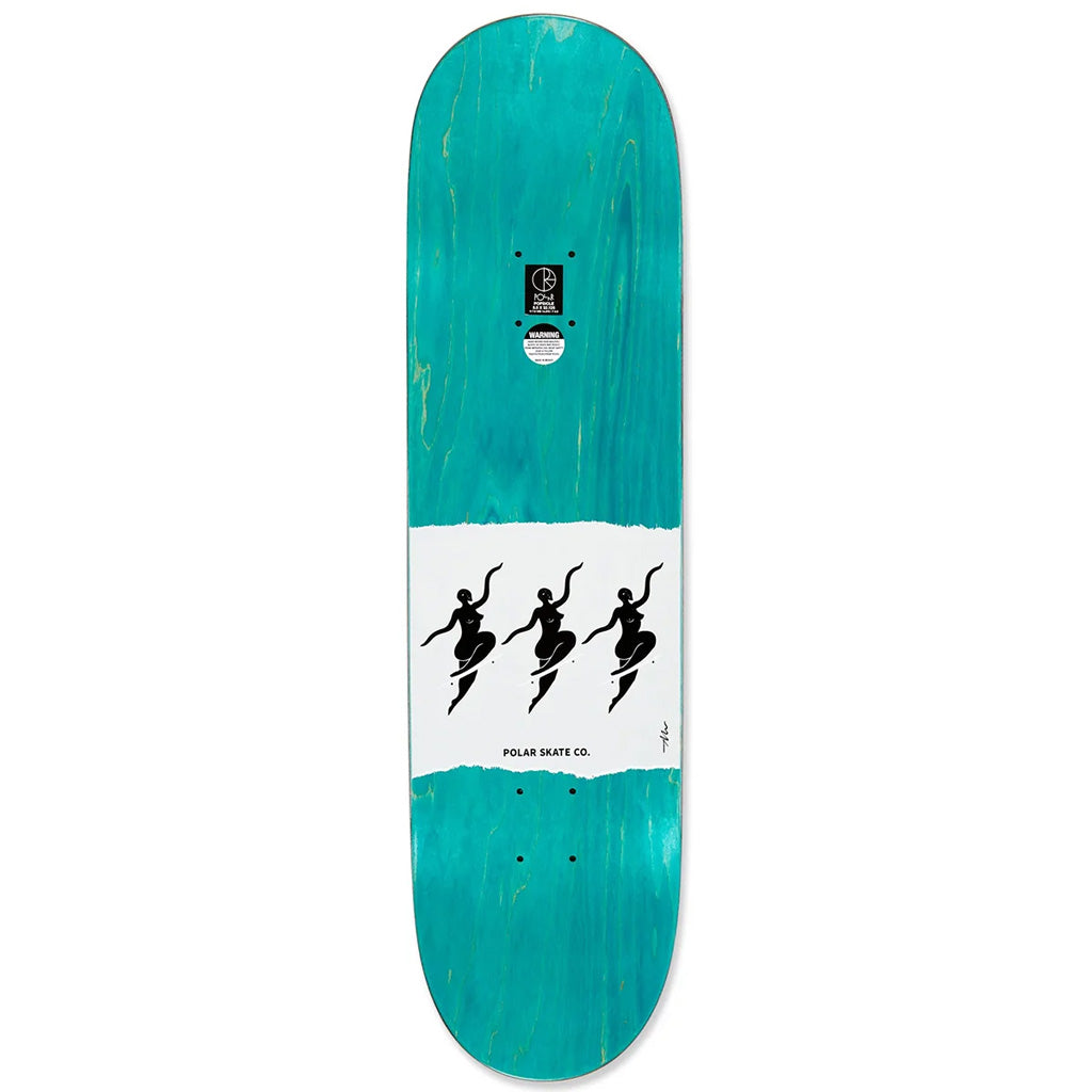 Buy the Polar Team Model No Complies (White) Skateboard Deck 8.5" | Free Aotearoa shipping when you order online with Pavement Skate Store!