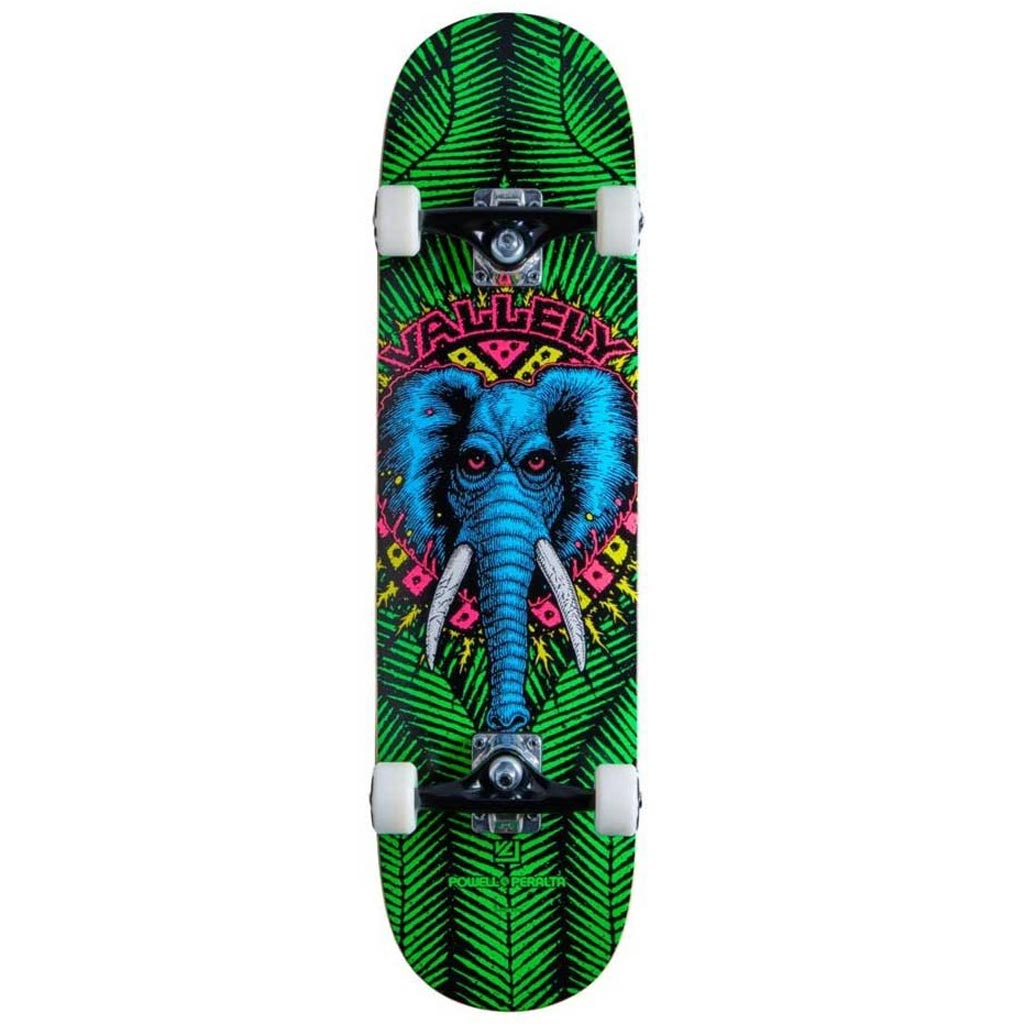 Powell Peralta Vallely Elephant Green Complete Skateboard 8.0" x 31.45". Free Aotearoa NZ shipping when you buy online with Pavement Skate Store!