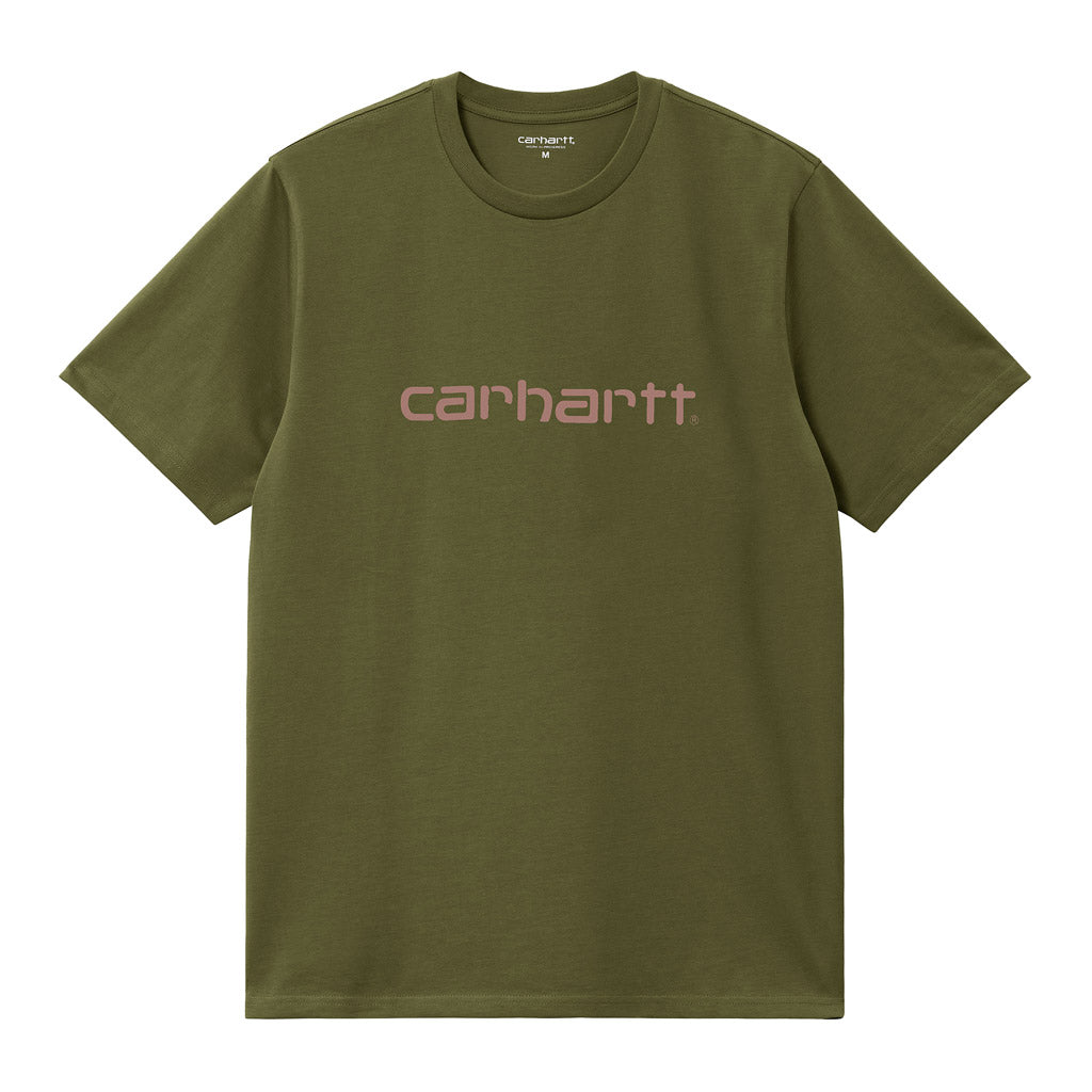 Carhartt WIP S/S Script T-Shirt - Dundee/Glassy Pink. The S/S Script T-Shirt is constructed from cotton jersey and features a graphic Script Logo across the front. I031047_24D_XX. Regular fit. Shop Carhartt WIP unisex tees online with Pavement, Dunedin's independent skate store. Free NZ shipping over $150.