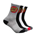 Santa Cruz Classic Dot Youth Crew Socks 4 Pack - Multi | Shop Santa Cruz online with Pavment Skate Store with free Aotearoa shipping over $100*!
