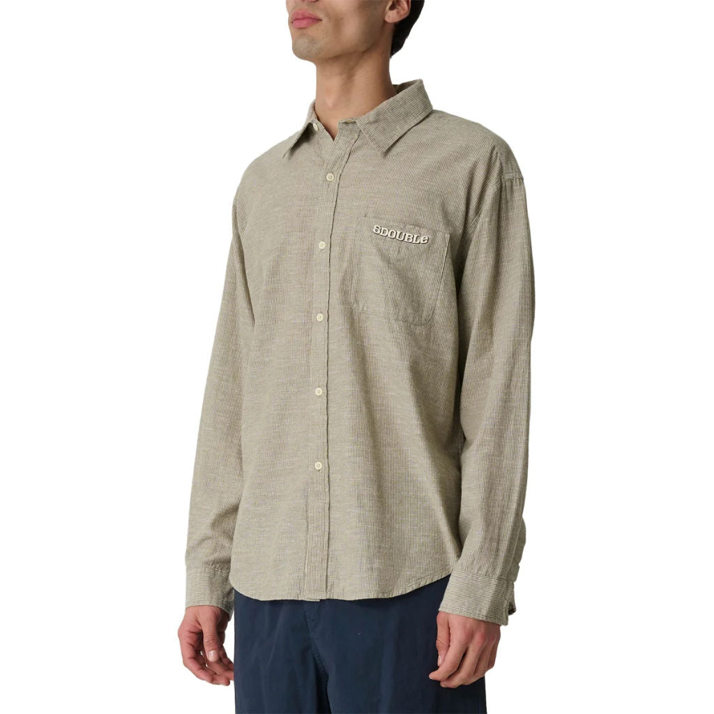 S/Double Alamar Classic LS Shirt in Military | Shop S/Double clothing online with Pavement Skate Store with free Aotearoa NZ shipping over $100*!