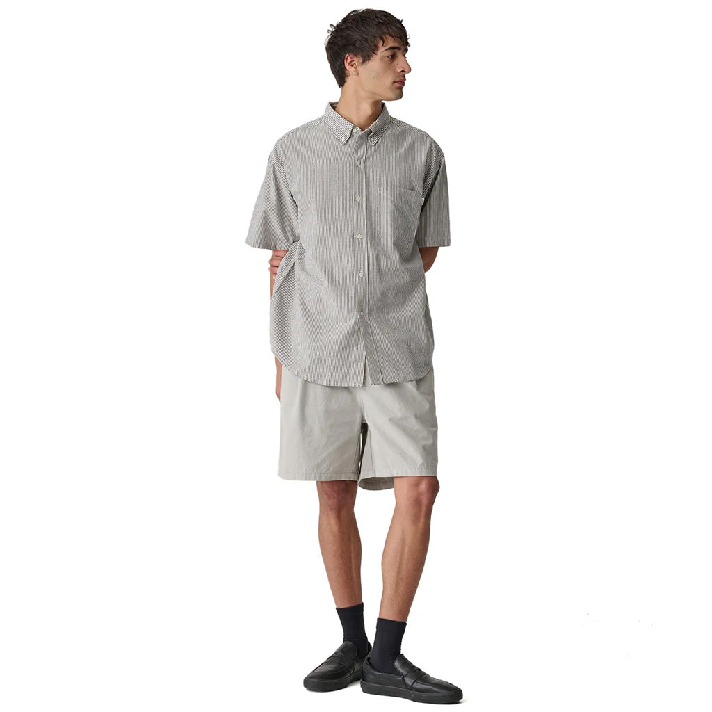 S/Double Bay Stripe SS Classic Shirt - Black/White Stripe | Free Aotearoa shipping on all S/Double orders over $100* with Pavement Skate Store!