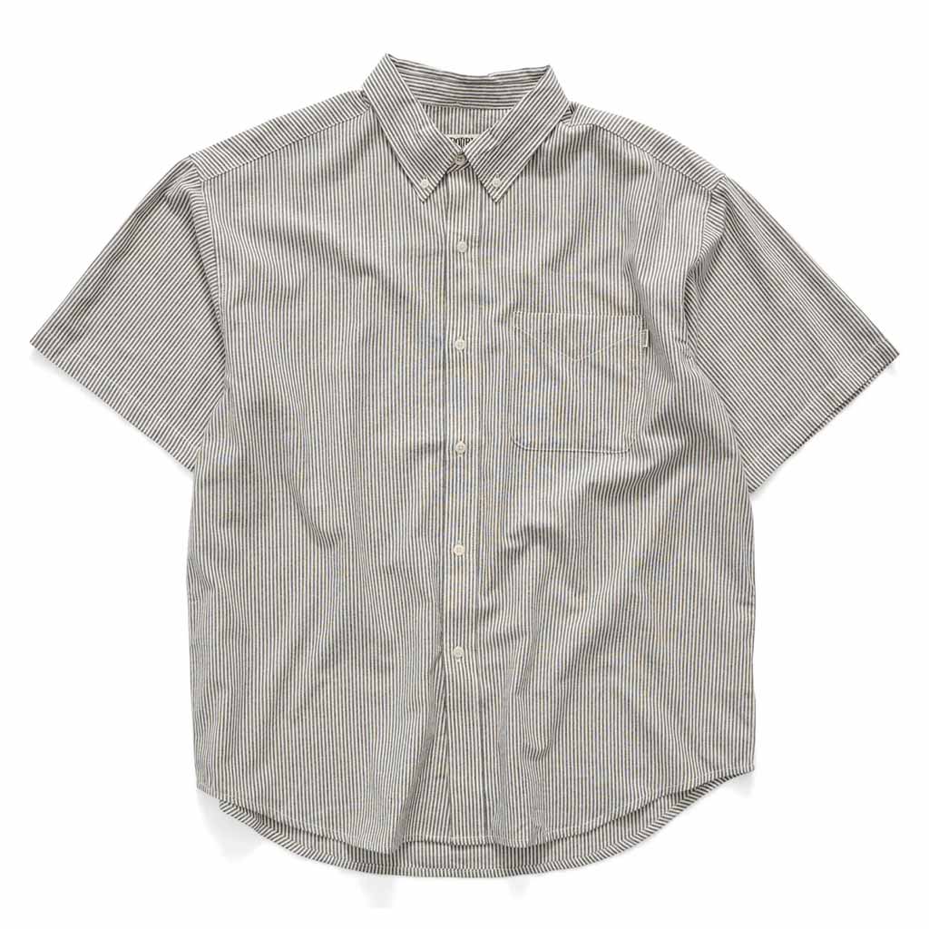 S/Double Bay Stripe SS Classic Shirt - Black/White Stripe | Free Aotearoa shipping on all S/Double orders over $100* with Pavement Skate Store!