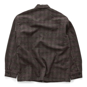 S/Double Long Sleeve Zip Thru Shirt - Chocolate | Shop S/Double clothing online with Pavement Skate Store with free Aotearoa NZ shipping over $100*!