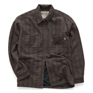 S/Double Long Sleeve Zip Thru Shirt - Chocolate | Shop S/Double clothing online with Pavement Skate Store with free Aotearoa NZ shipping over $100*!
