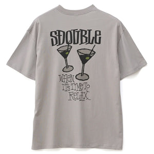 S/Double Time To Relax Tee - Stone | Free Aotearoa NZ shipping over $100* when you buy S/Double online with Pavement Skate Store.