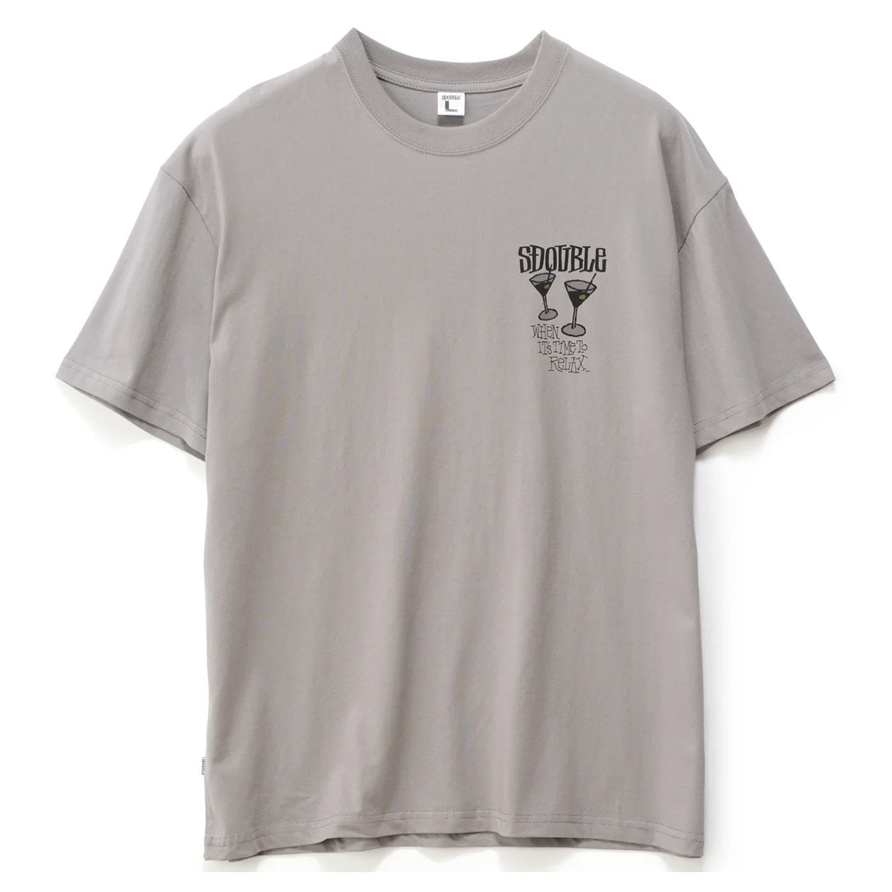 S/Double Time To Relax Tee - Stone | Free Aotearoa NZ shipping over $100* when you buy S/Double online with Pavement Skate Store.