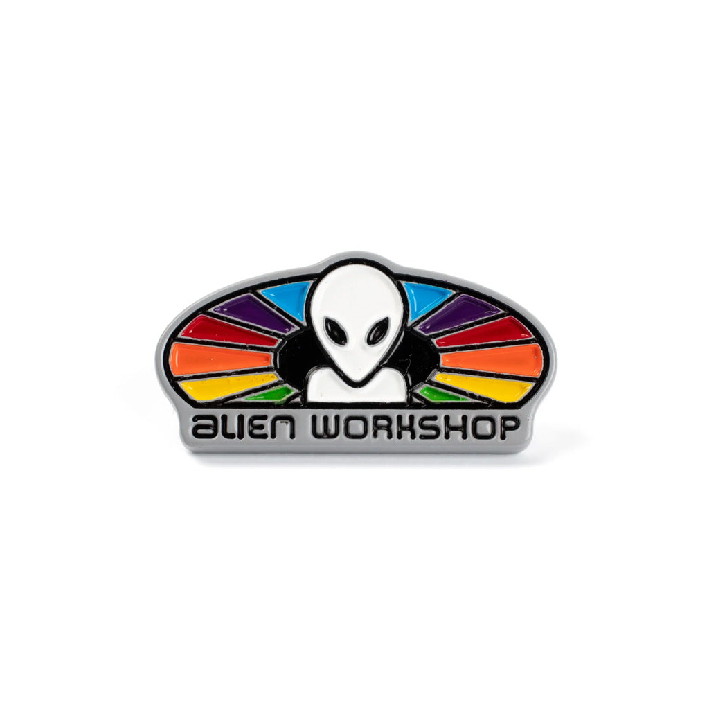 Alien Workshop Spectrum Pin. Soft enamel construction. Single post with butterfly clutch. Sold individually.