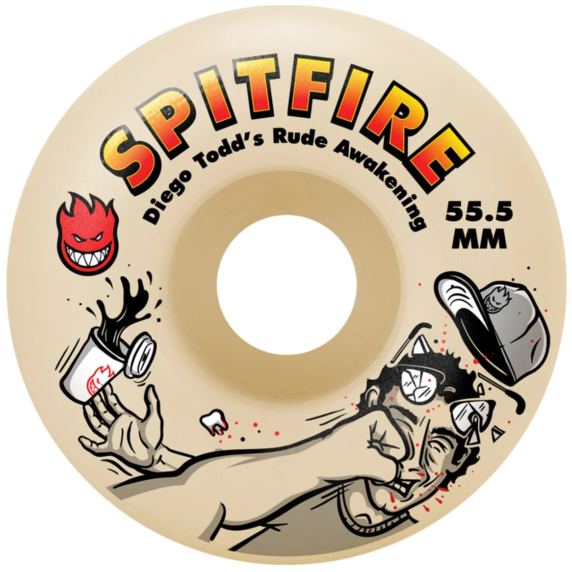 Spitfire Formula Four Diego Todd Rude Awakening Classic 55.5Mm 99D | Shop Spitfire Wheels online with Pavement with free Aotearoa shipping on orders over $100*!
