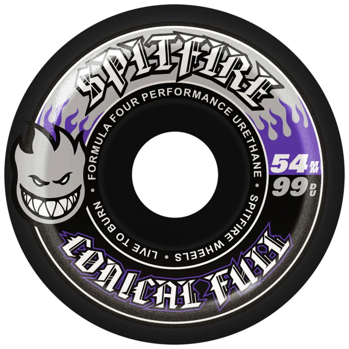 Spitfire Formula Four Conical Full 54mm 99D Black | Shop Spitfire Wheels online with Pavement with free Aotearoa NZ shipping on orders over $100*!