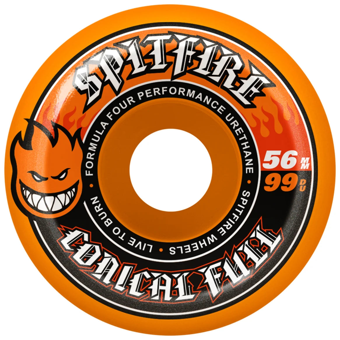 Spitfire Formula Four Conical Full 56mm 99D Orange | Shop Spitfire Wheels online with Pavement with free Aotearoa NZ shipping on orders over $100*!