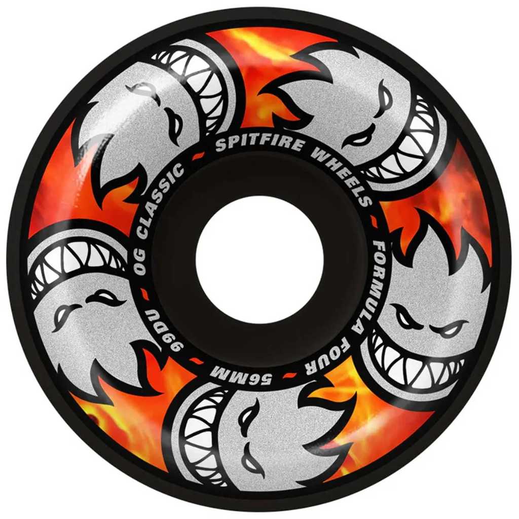 Spitfire F4 Team Multiball OG Classic 99D 56mm Black Wheels | Shop skateboard parts online with Pavement Skate Store with free Aotearoa NZ shipping over $100*!
