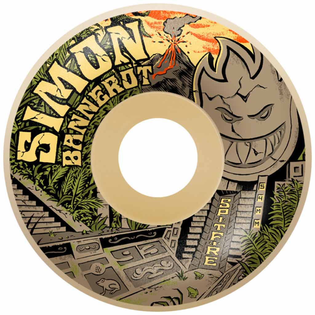 Spitfire Formula Four Simon Bannerot Radial Full Skateboard Wheels 54mm 93D | Free Aotearoa NZ shipping over $100* when you shop online with Pavement.