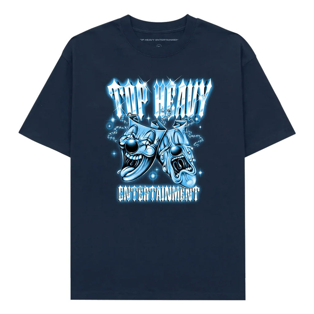 Top Heavy Cry Later Tee - Navy. Smile Once In a While. 100% Cotton Pre Shrunk Short Sleeve Tee. Shop t-shirts from Top Heavy online with Pavement skate store. Free, fast NZ shipping over $150. Same day delivery Dunedin on orders before 3pm. Easy, no fuss returns.