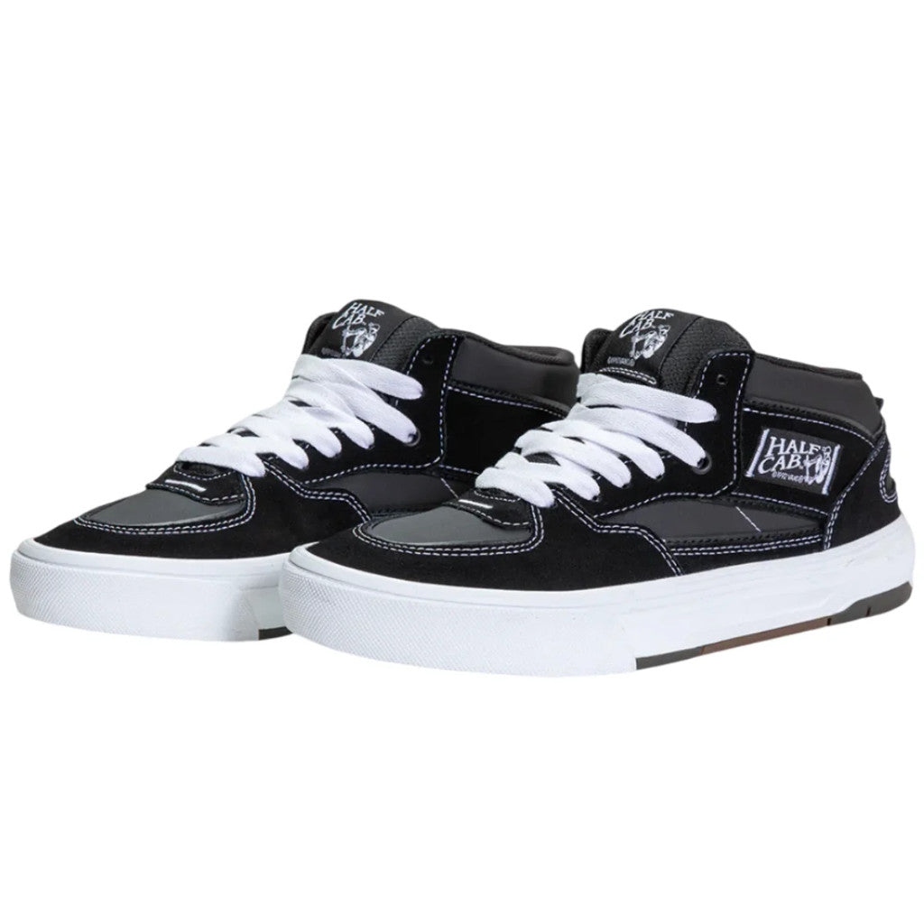 Shop the Vans Skate Half Cab Wafflecup Skate Shoes in Black/White VN000D9ZKOU.BLK online with Pavement Skate Store with free Aotearoa NZ shipping!