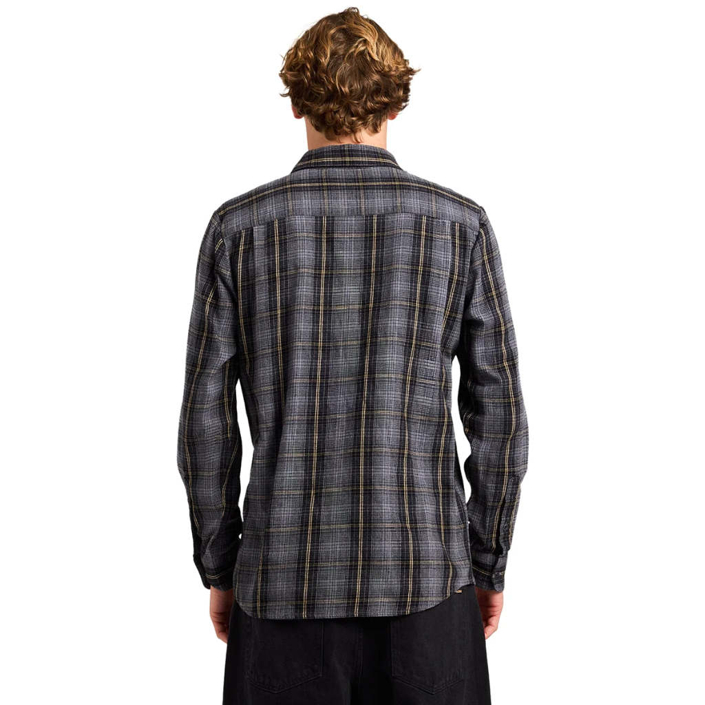 Volcom Heavy Twills Flannel in Gloss Black | Shop Volcom online with Pavement Skate Store and enjoy free Aotearoa NZ shipping on orders over $100*!