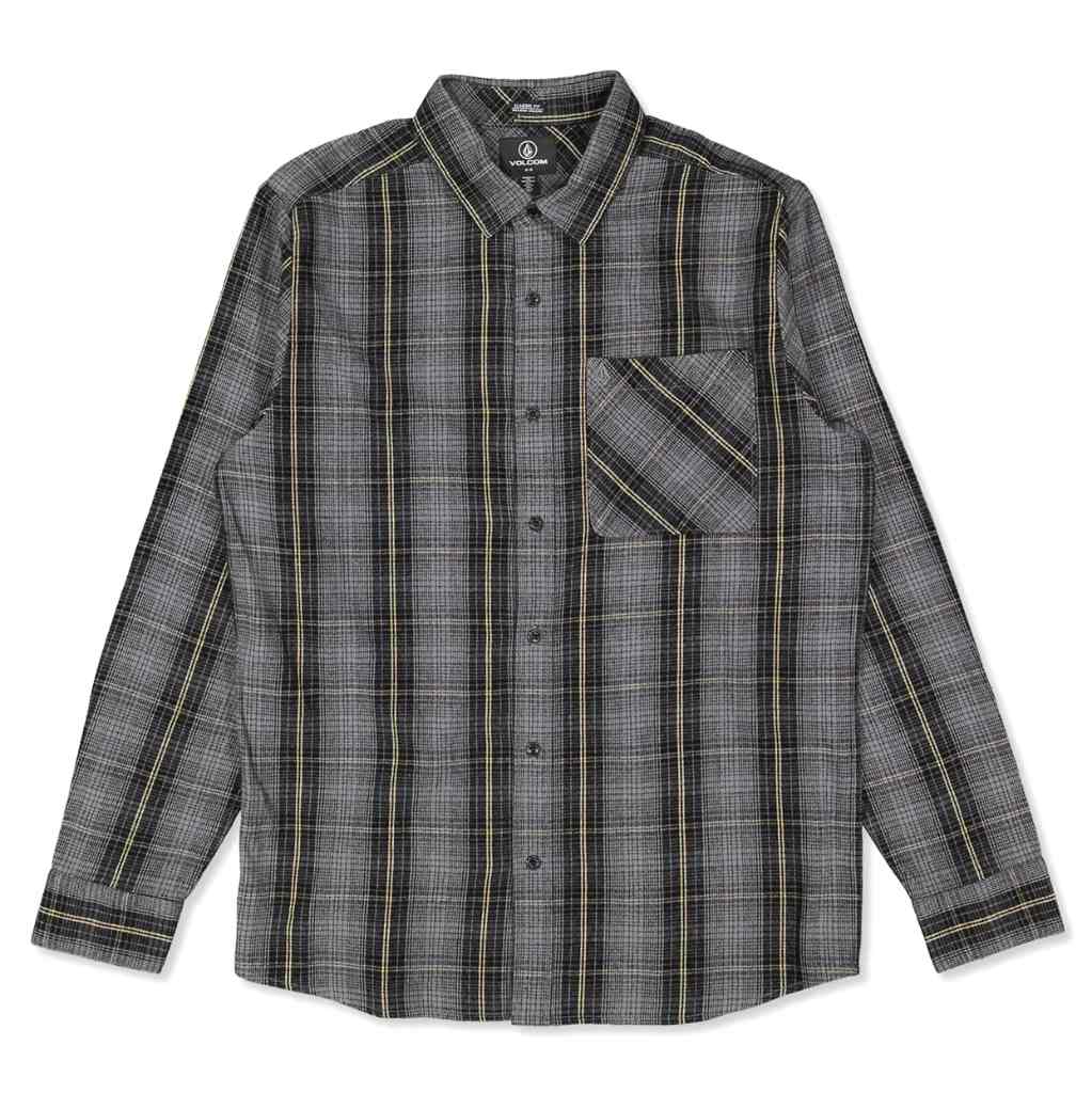 Volcom Heavy Twills Flannel in Gloss Black | Shop Volcom online with Pavement Skate Store and enjoy free Aotearoa NZ shipping on orders over $100*!