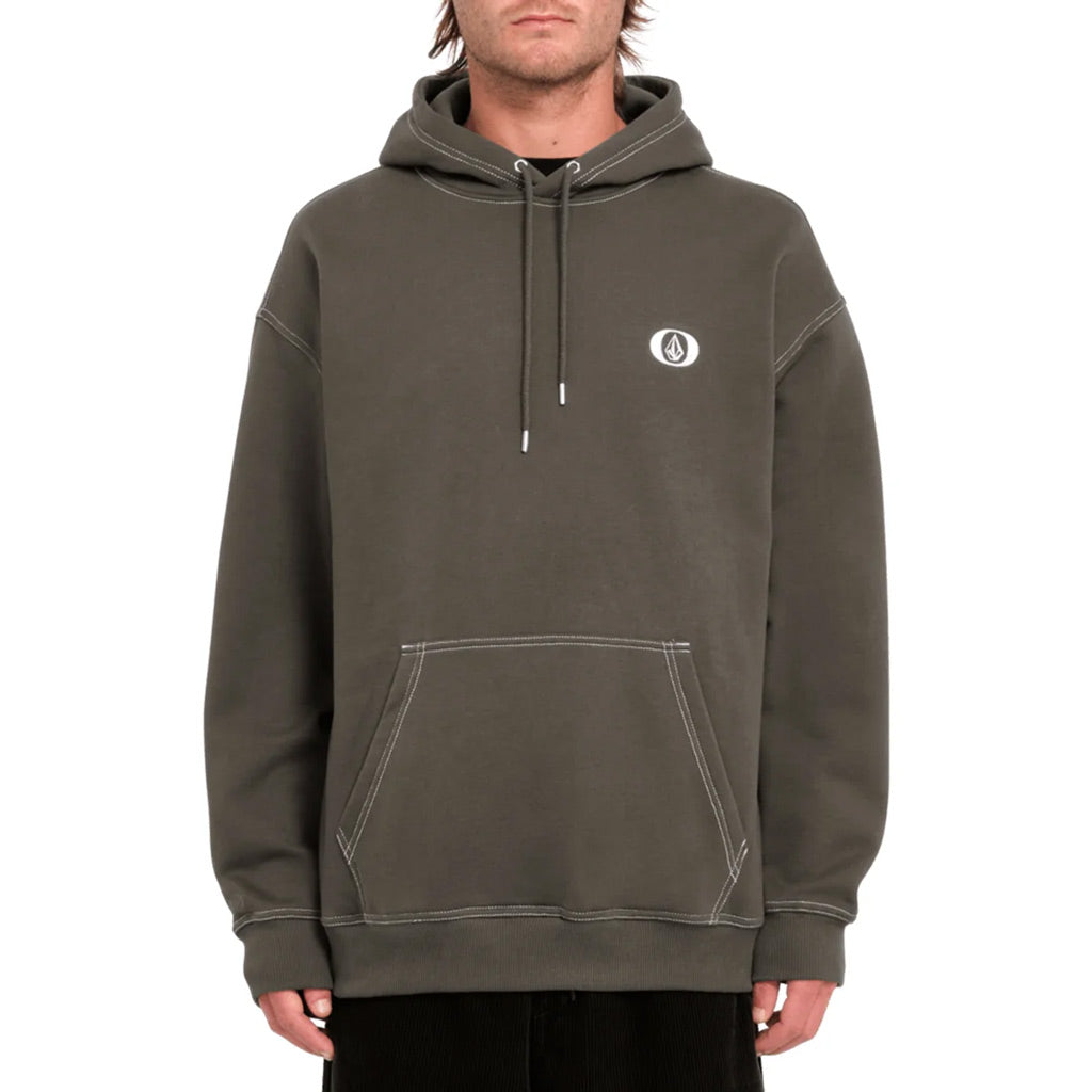 Volcom Skate Vitals Remy S Pullover Hoody - Wren. Designed in collaboration with pro skater Remy Stratton. 385 GSM heavy fleece. 80% Cotton / 20% Polyester. Loose fit hoodie. Chest embroidery. Contrast stitching. Volcom branded metal trims. Free NZ shipping on Volcom orders over $150 with Pavement Skate Store Dunedin.