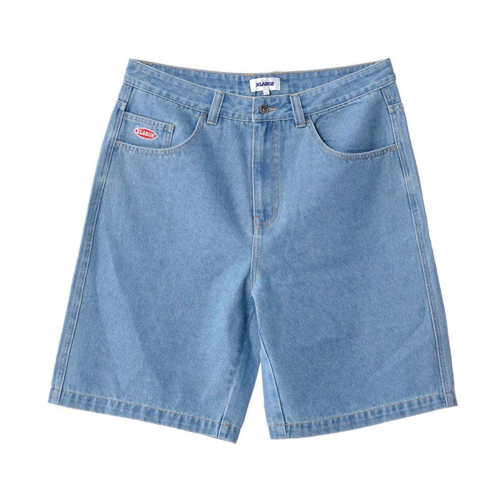 Xlarge Baggy Bull Denim 91 Short Mid Blue | Free Aotearoa NZ shipping on XLarge orders over $100* when you shop online with Pavement Skate Store!