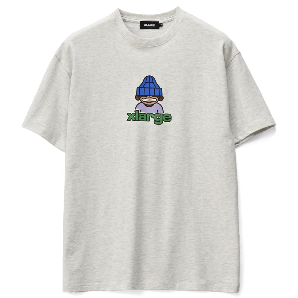 XLarge Grin Tee in Ash Heather | Shop XLarge brand clothing online with Pavement Skate Store with free Aotearoa NZ shipping over $100*!